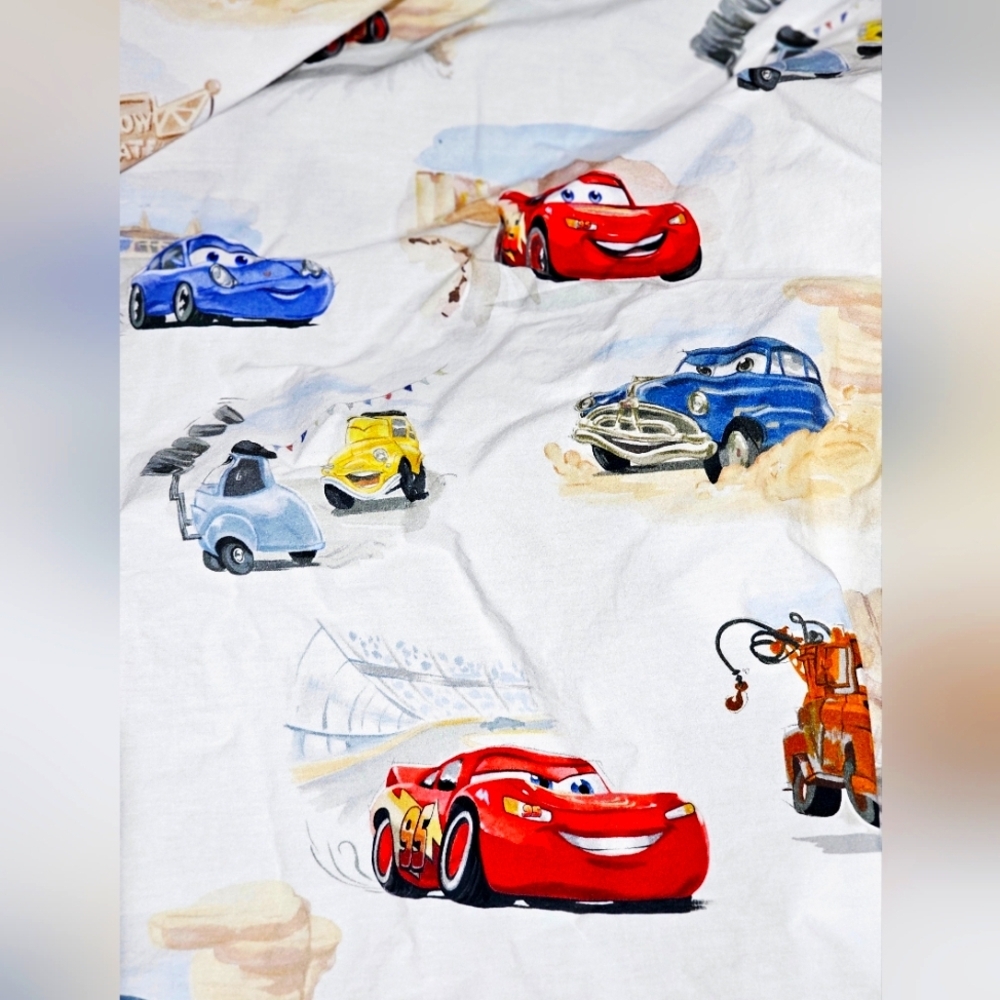 POTTERY BARN KIDS Disney Cars - 1 Flat SHEET Twin Sheet 1 Fitted SHEET